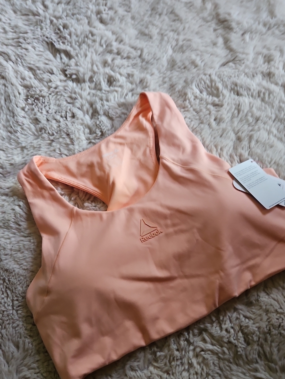 Reebok Peach Racerback Sports Bra